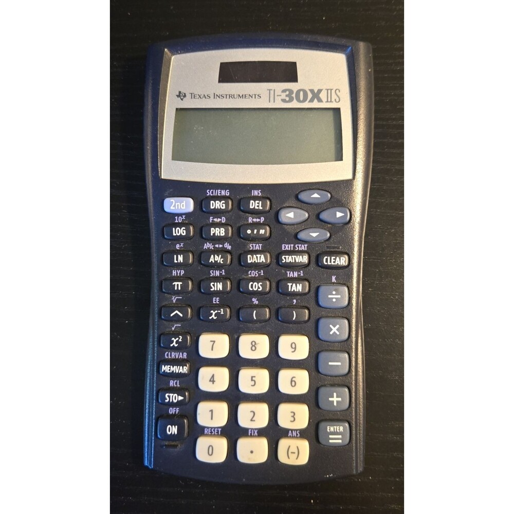 Texas Instruments TI-30XIIS Scientific Calculator Blue Tested Working Solar